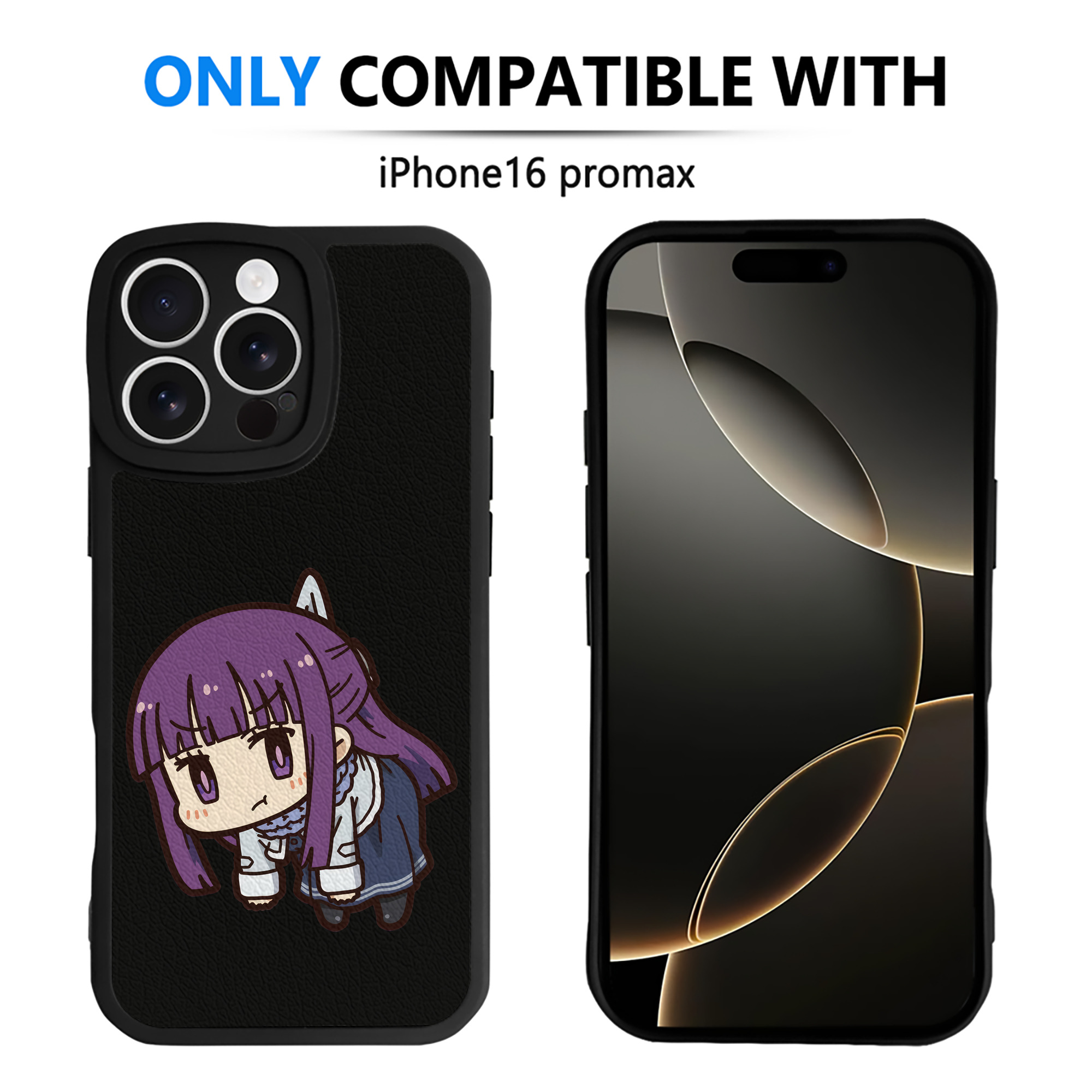 （画像用） 葬送のフリーレン Frieren 【iPhone 16シリーズ対応】シリコンスマホケース（レザー調） 材質：シリコン